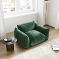 Matrix Green 1-Seater Single Sofa | 1-Piece, Dual-Arm Design, Chenille Fabric, Fixed Upholstery