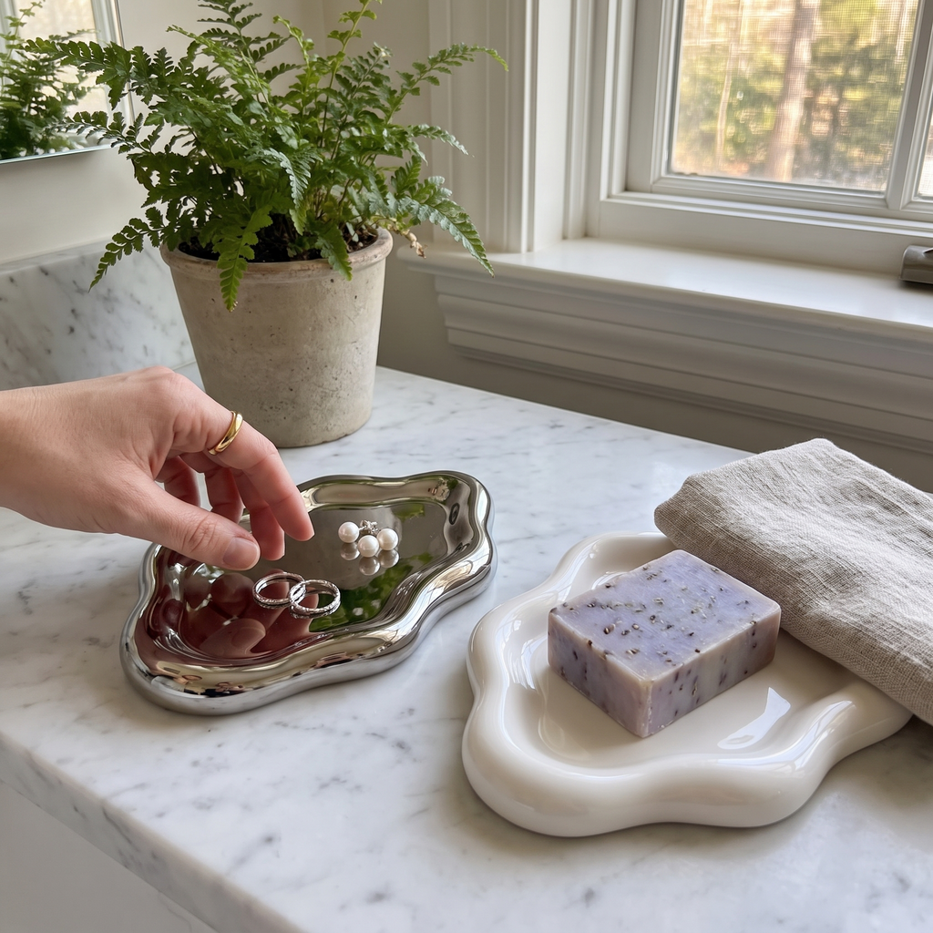 Electroplated Ceramic Jewelry Tray
