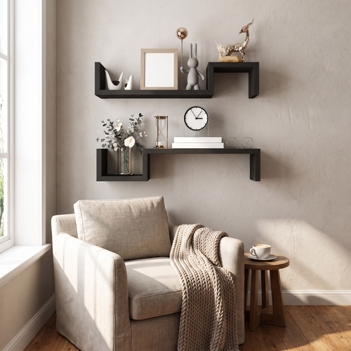 2pc Floating Wall Shelves