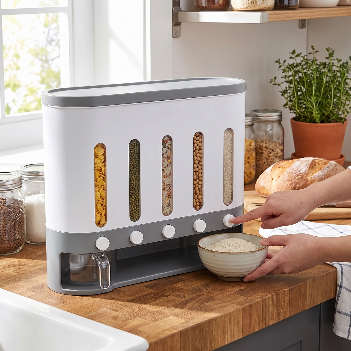 Wall-Mount Dry Food Dispenser