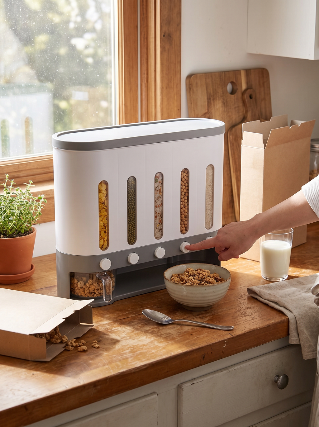 Wall-Mount Dry Food Dispenser