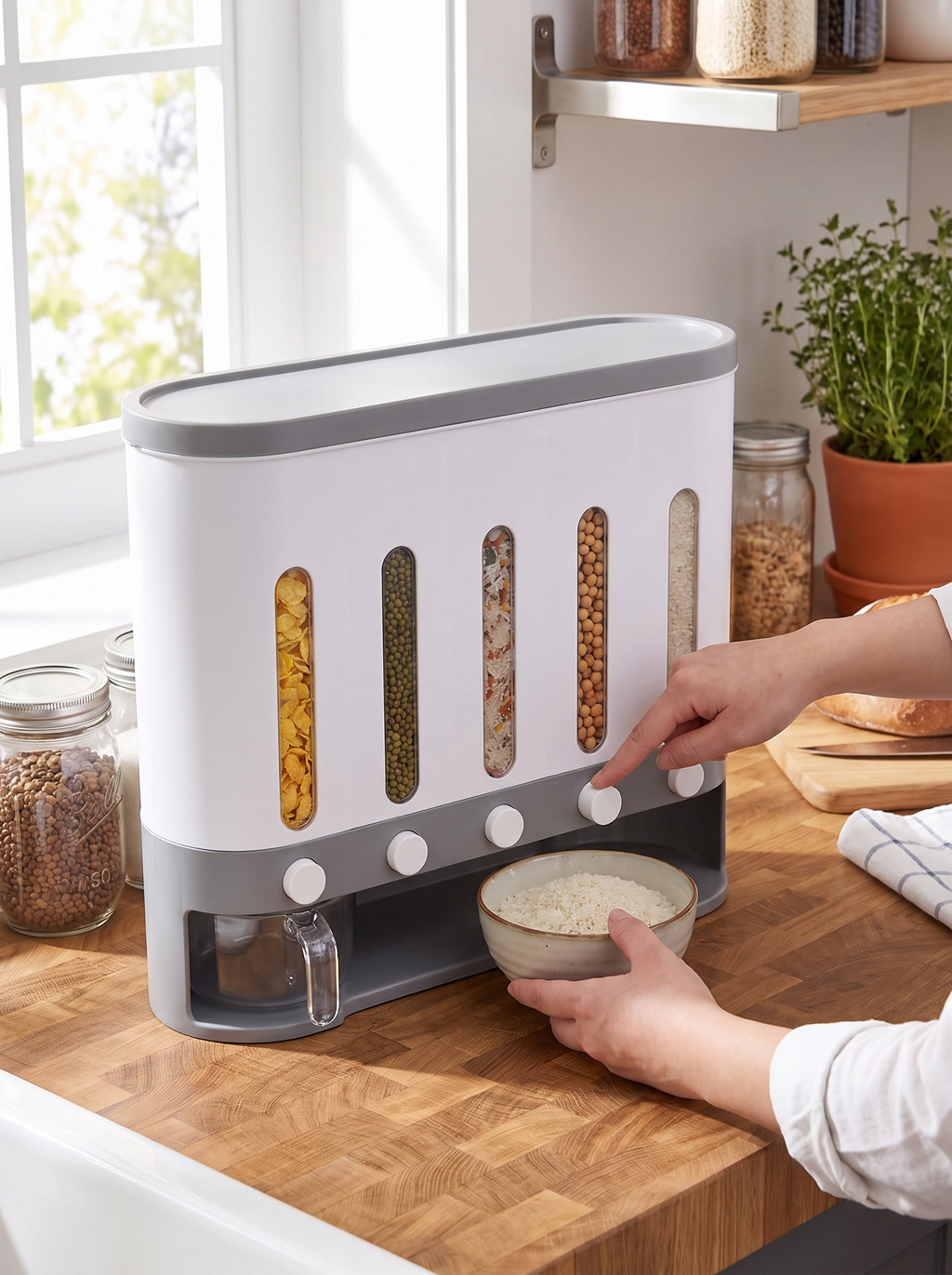Wall-Mount Dry Food Dispenser