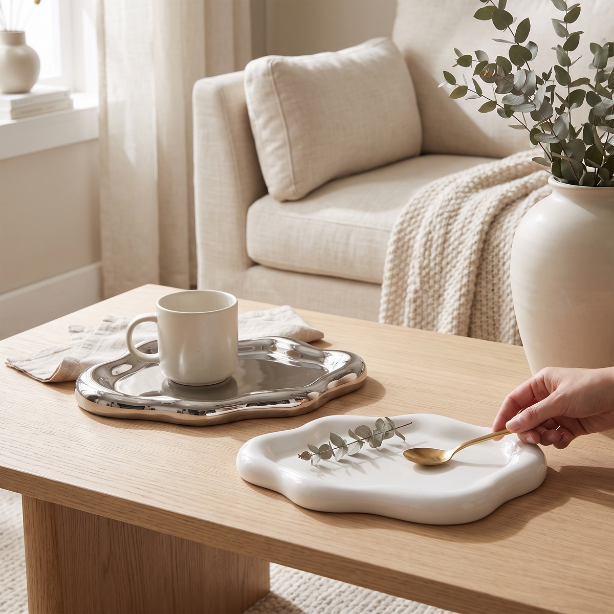 Electroplated Ceramic Jewelry Tray