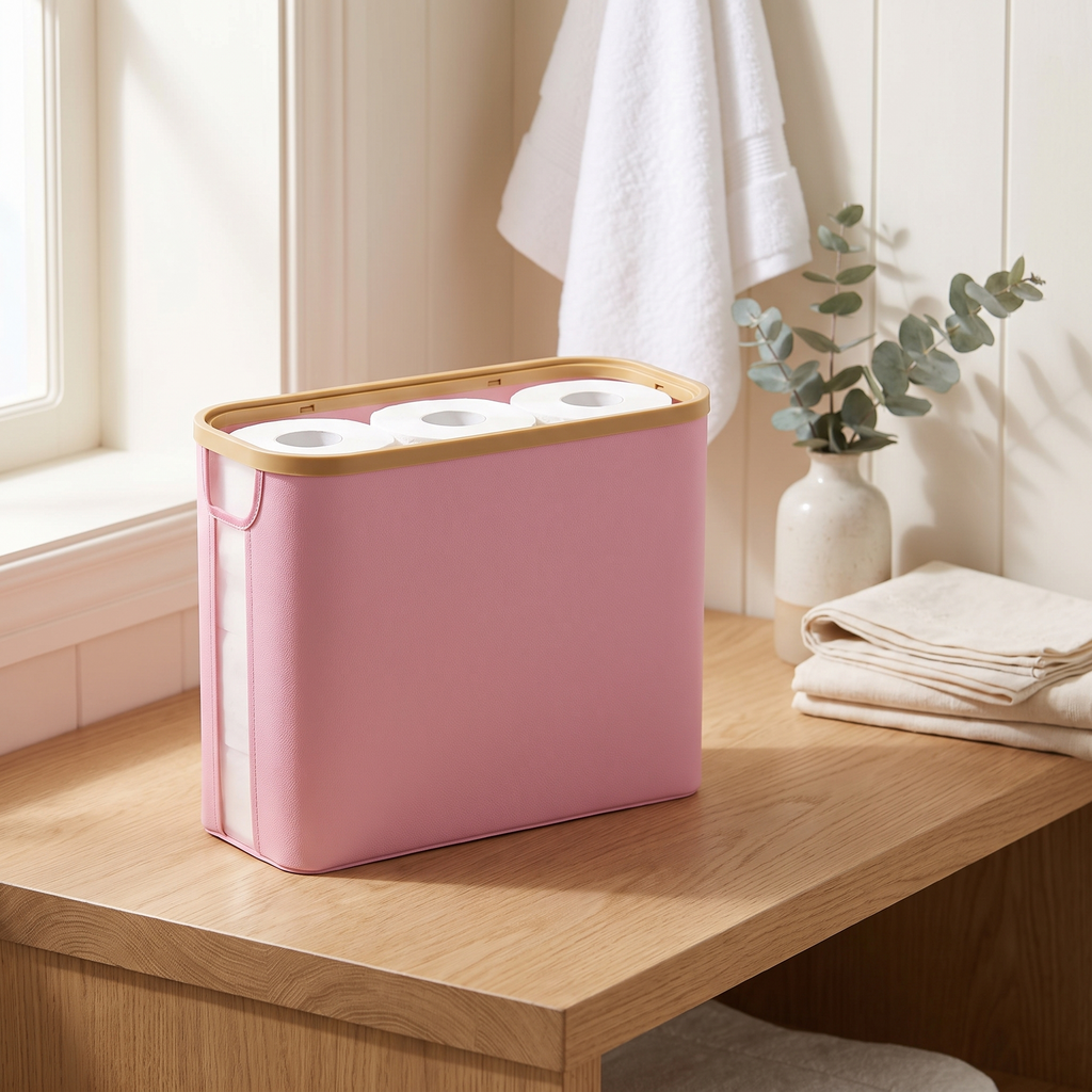Lidded Oxford Storage Basket