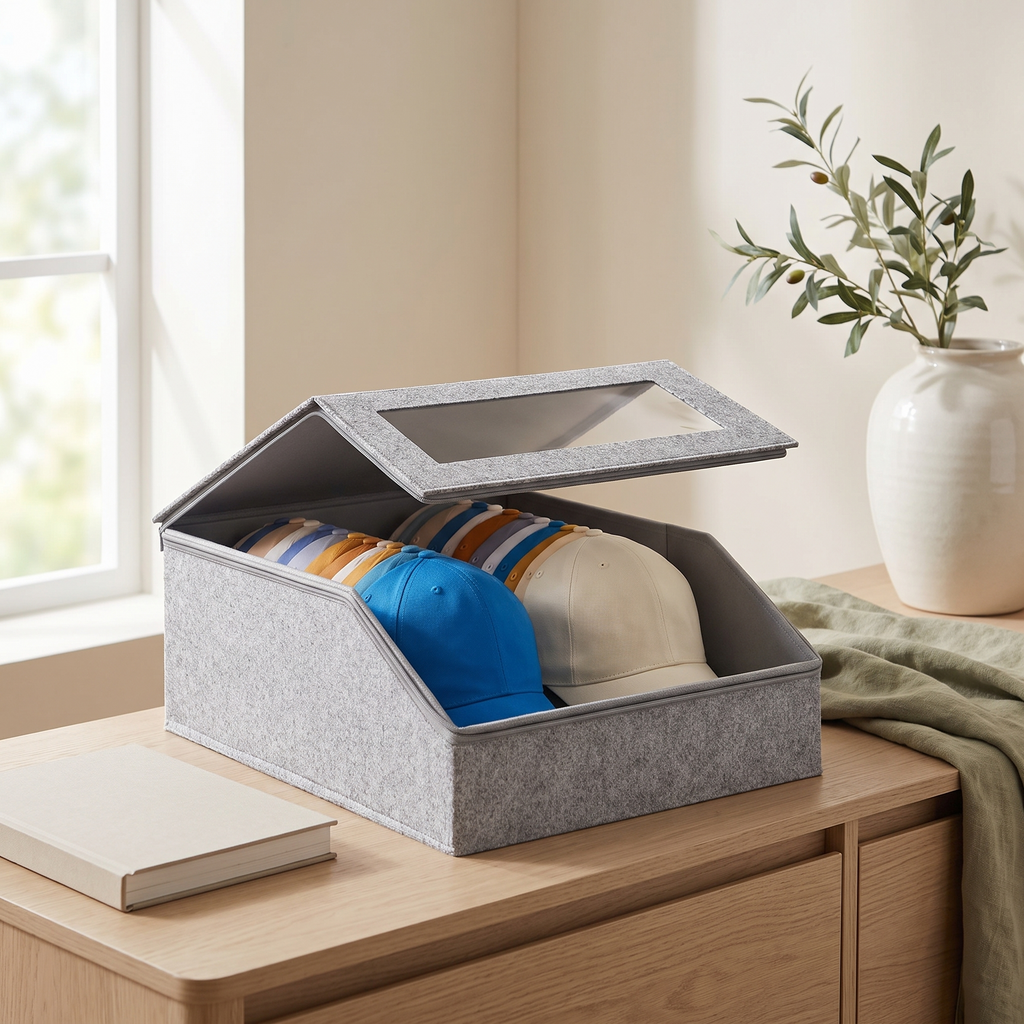 24-Hat Clear Cap Storage Box