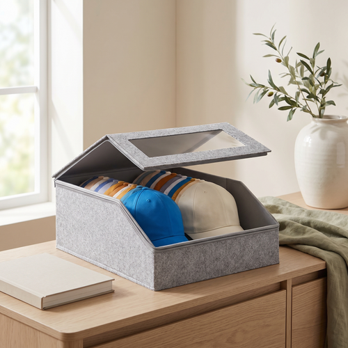 24-Hat Clear Cap Storage Box