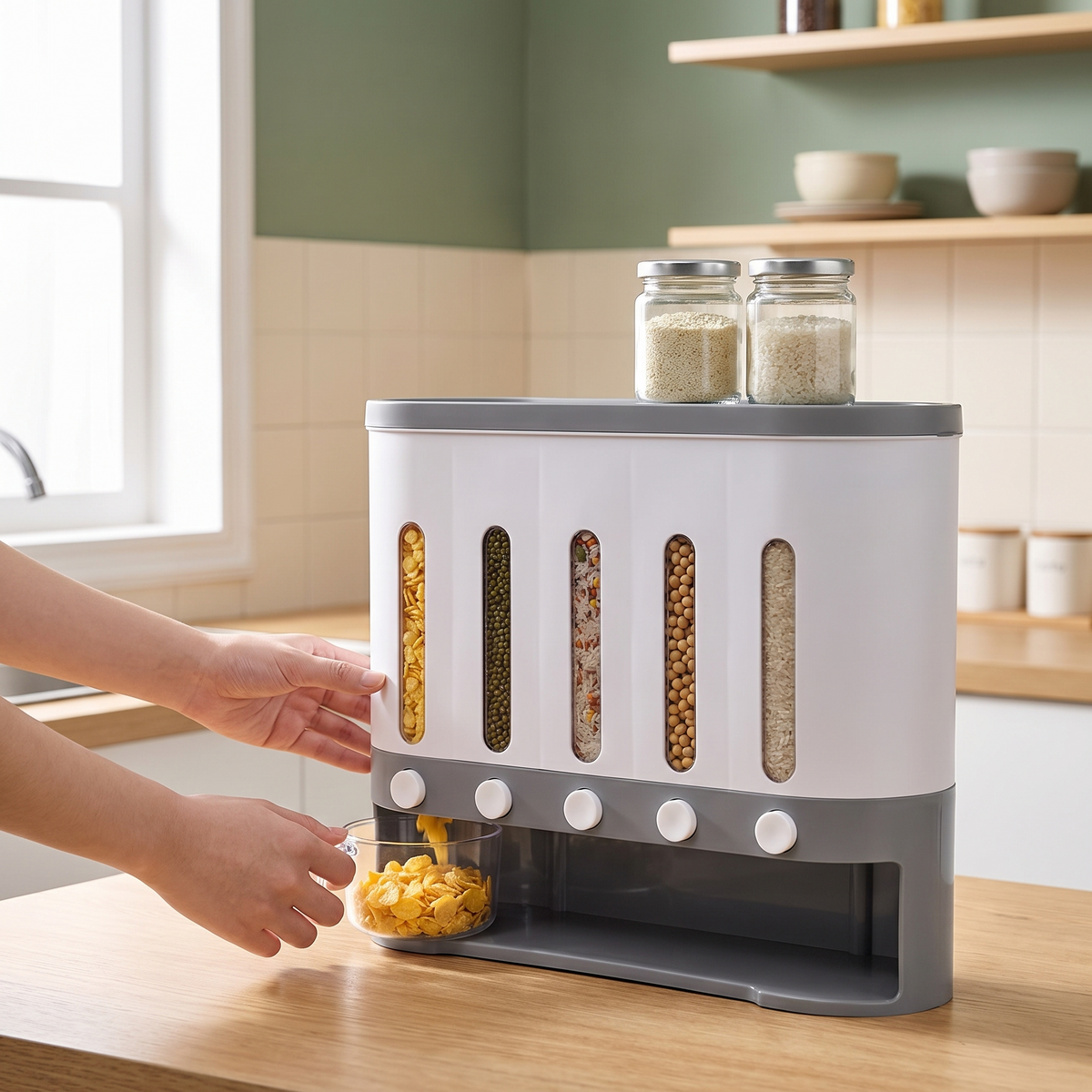 Wall-Mount Dry Food Dispenser